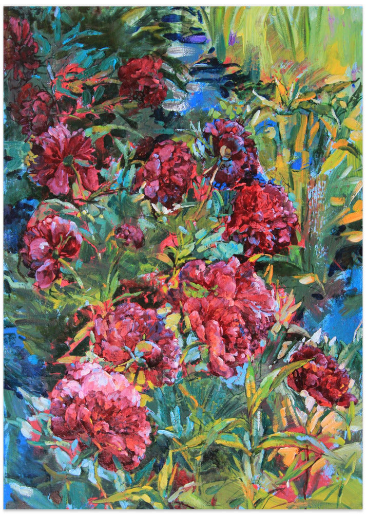 Peonies in the garden