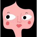 Quirky Pink Face