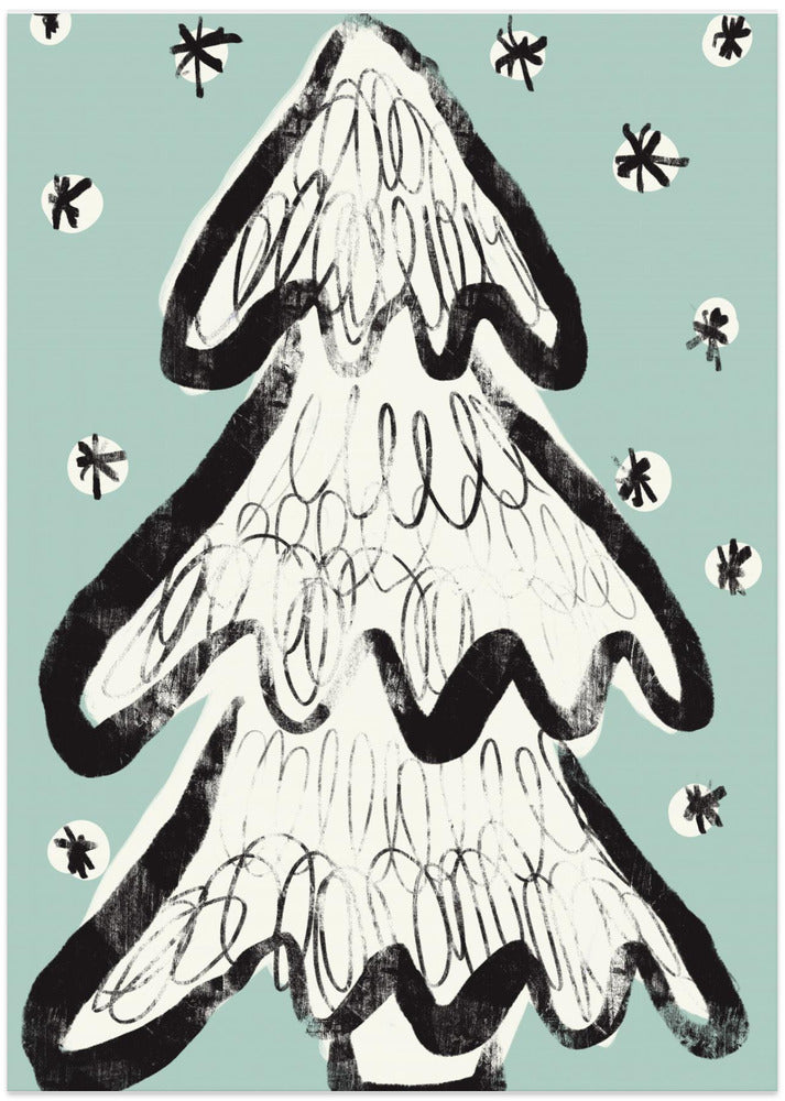 Christmas Tree And Snow