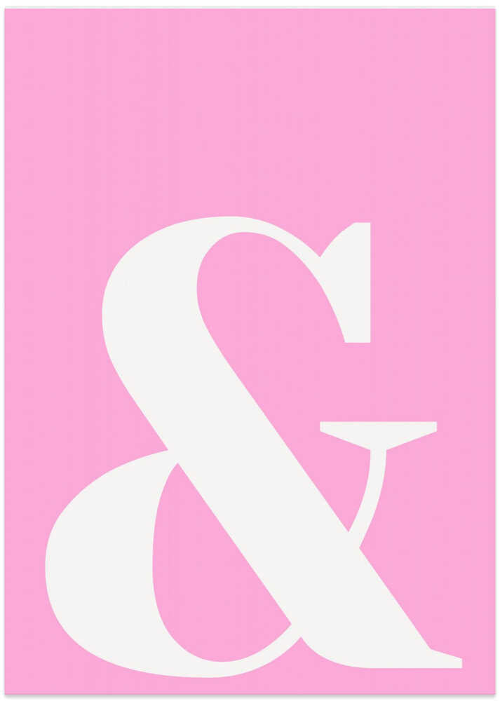 Pink Ampersand Charm