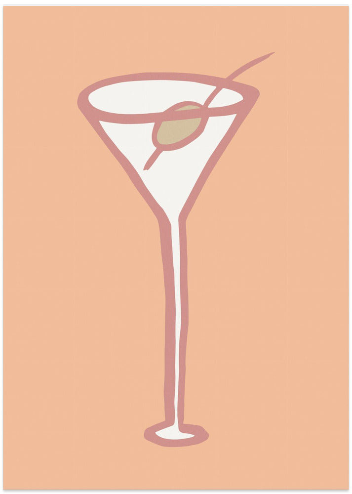 Olive In Glass Peach Fuzz Poster