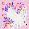 Bird in Flowers Pink illustration