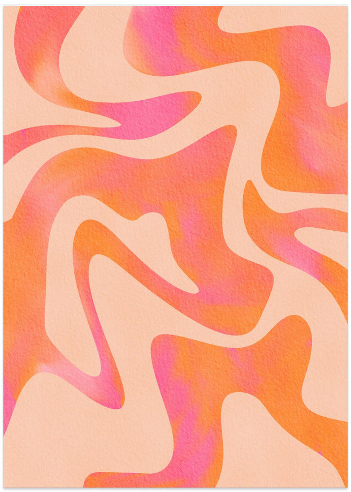 Abstract Wave - Peach Fuzz