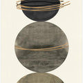 Art Prints of 3 Grey and Gold Spheres 2