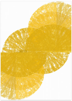 Art Prints of Yellow Circle Fans 1