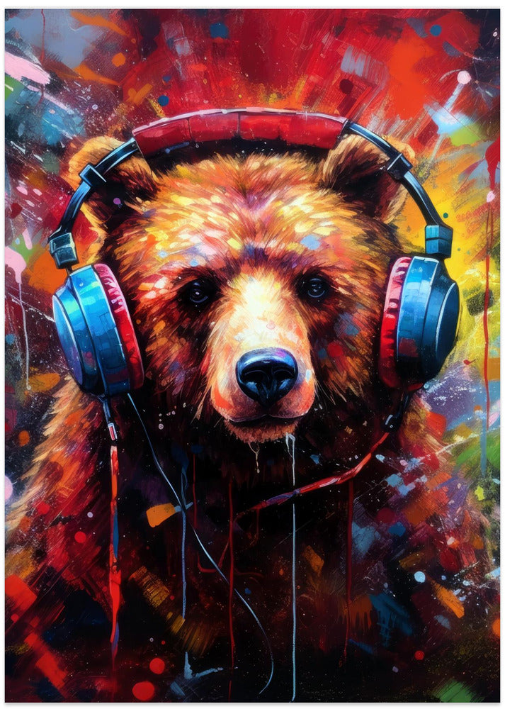 Bear With Headphones animal