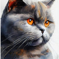 Art Prints of Cat watercolor painting animal
