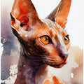 Cat watercolor painting animal