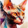 Art Prints of Cat watercolor painting animal