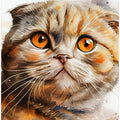 Art Prints of Cat watercolor painting animal