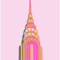 Art Prints of New York Skyscraper (Strawberry Mint)