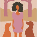 Art Prints of Lady in dog park