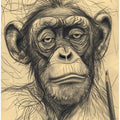 Art Prints of Monkey drawing