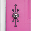 Art Prints of Pink Door with a Mid-Century Modern Handle