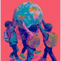 Art Prints of Children Carrying the World