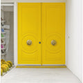 Art Prints of Canary Yellow Doors on a Mid-Century Modern