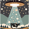 Art Prints of UFO & cow