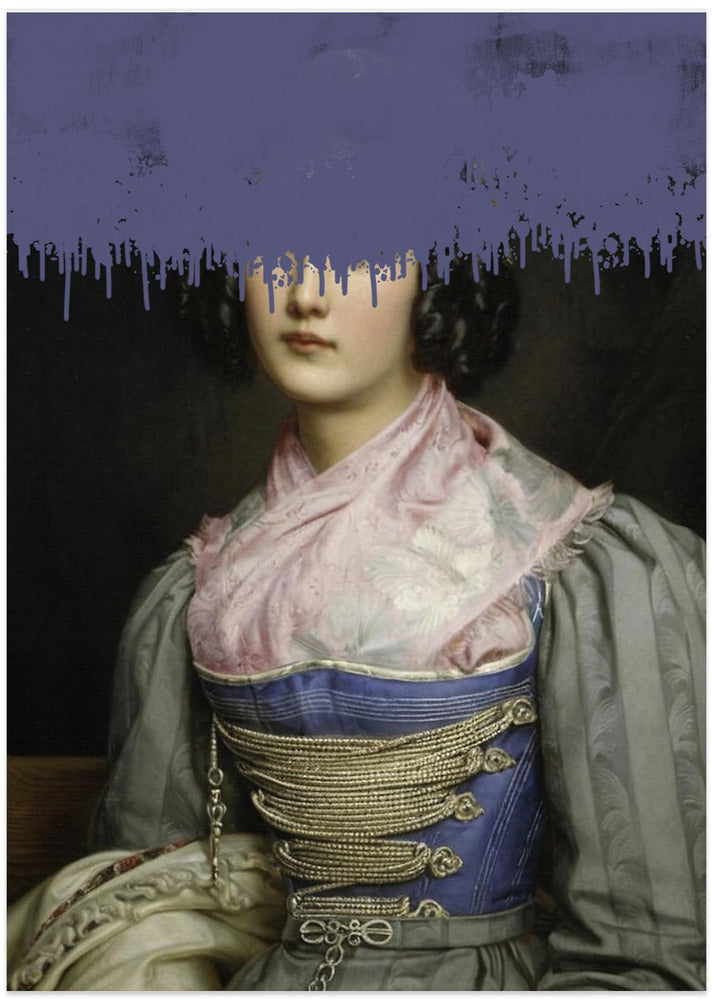 Art Prints of Portrait of Vintage Woman Collage