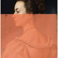 Art Prints of Altered Portrait of Woman Orange Modern Art