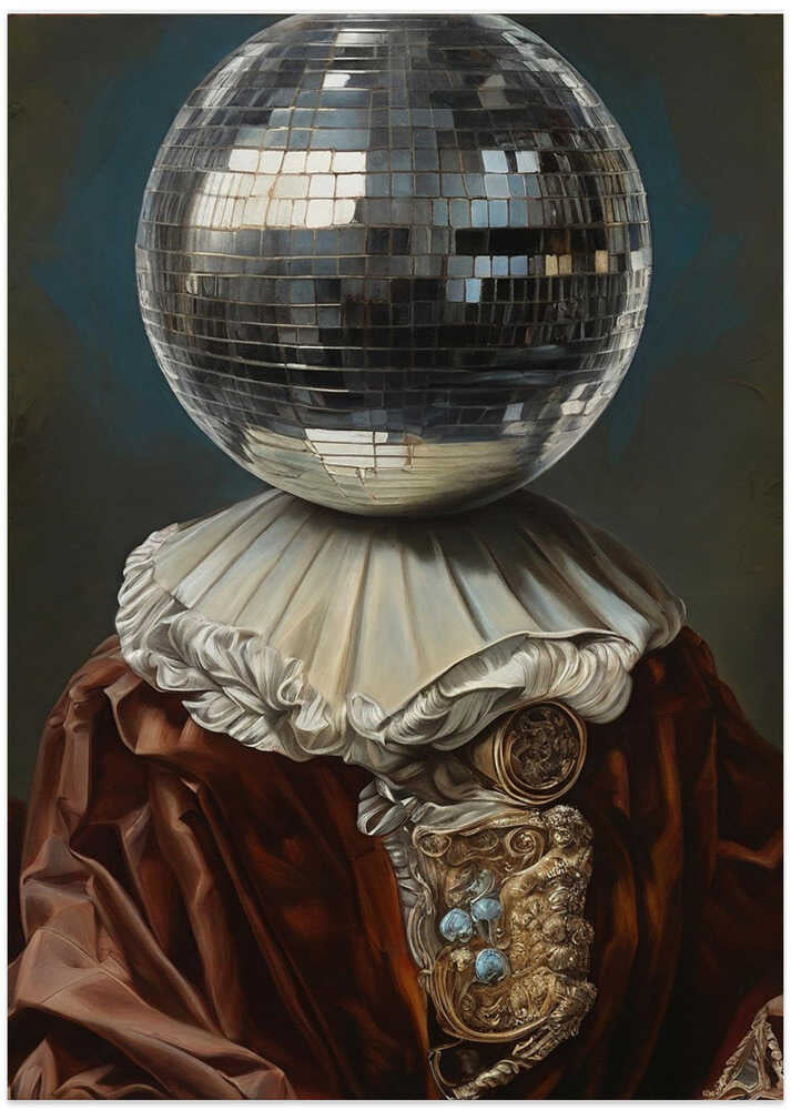 Antique Disco Ball, A Man with Disco head