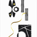 Art Prints of Black & White Abstract No. 3 | gold