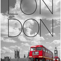 Art Prints of Red Buses in London | Text & Skyline