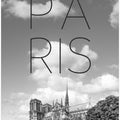 Art Prints of PARIS Cathedral Notre-Dame | Text & Skyline