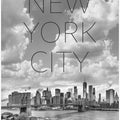 Art Prints of NYC Lower Manhattan & Brooklyn Bridge | Text & Skyline