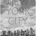 Art Prints of NYC Brooklyn Bridge & Lower Manhattan | Text & Skyline