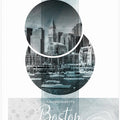 Art Prints of Poster Art BOSTON Waterfront | turquoise marble