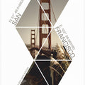 Art Prints of Coordinates SAN FRANCISCO Golden Gate Bridge