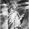 Art Prints of Modern Art STATUE OF LIBERTY | monochrome