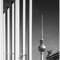 Art Prints of BERLIN MONOCHROME Television Tower & Museum Island
