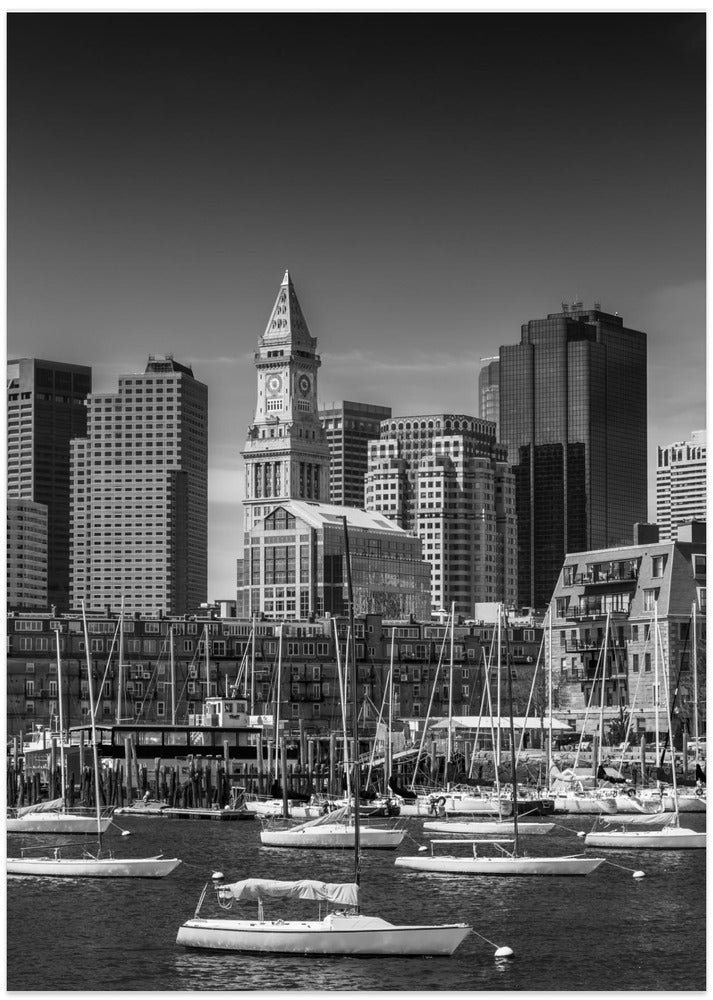 Art Prints of BOSTON Skyline North End & Financial District