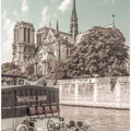 PARIS Notre-Dame and River Seine | urban vintage style
