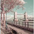 Art Prints of LONDON Thames Riverside & Tower Bridge | urban vintage style