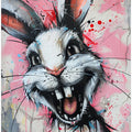 Art Prints of Creepy laughing bunny