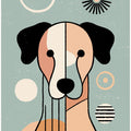 Art Prints of Geometric Dog 01
