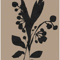 Black Floral Buds Modern Botanical Silhouette