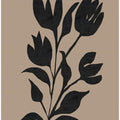 Black Tulips Modern Botanical Silhouette