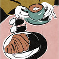 Art Prints of Croissant et café au lait
