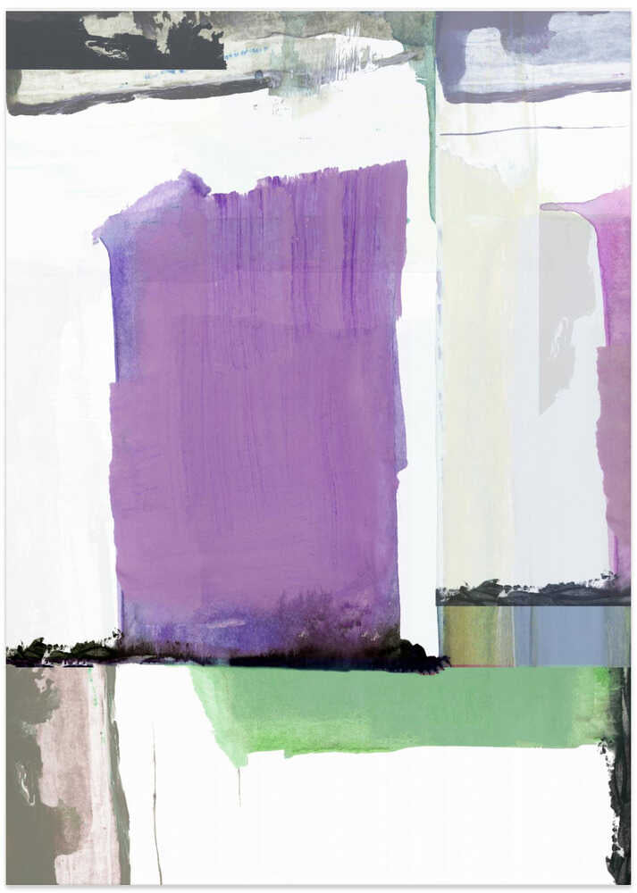 Aqua Blue Abstract On White 4