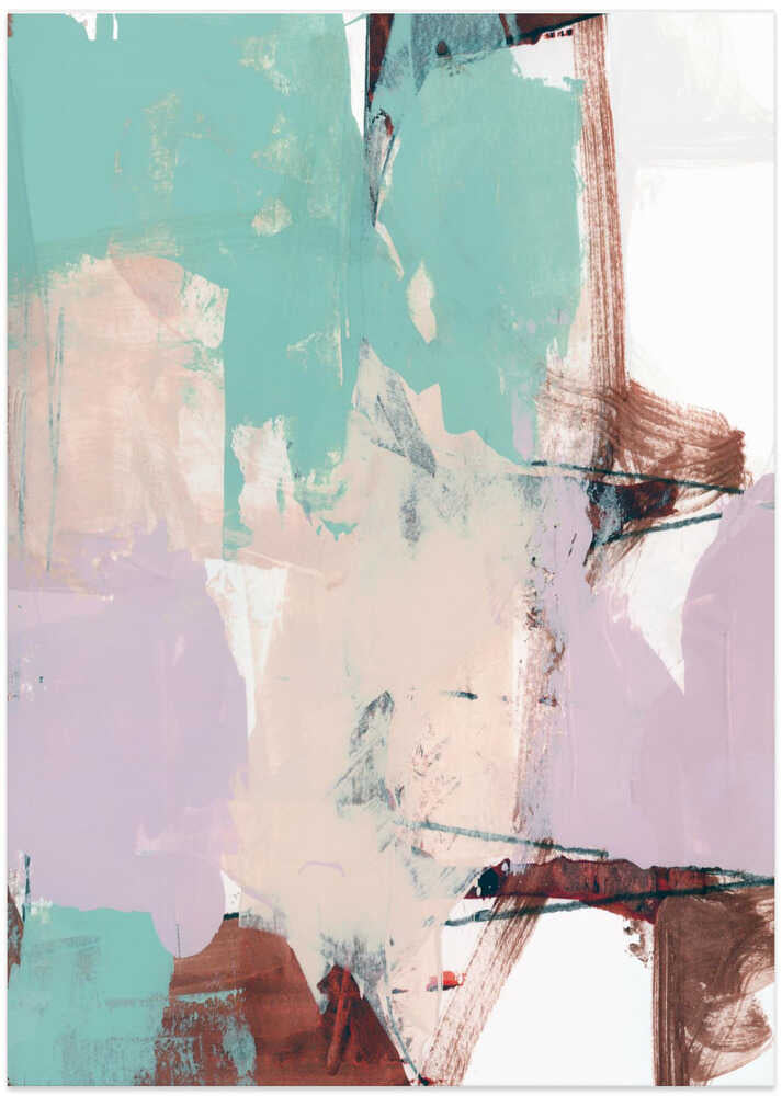 Blue Pink Dusky Abstract 2