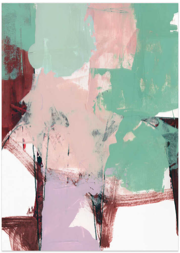 Blue Pink Dusky Abstract 3