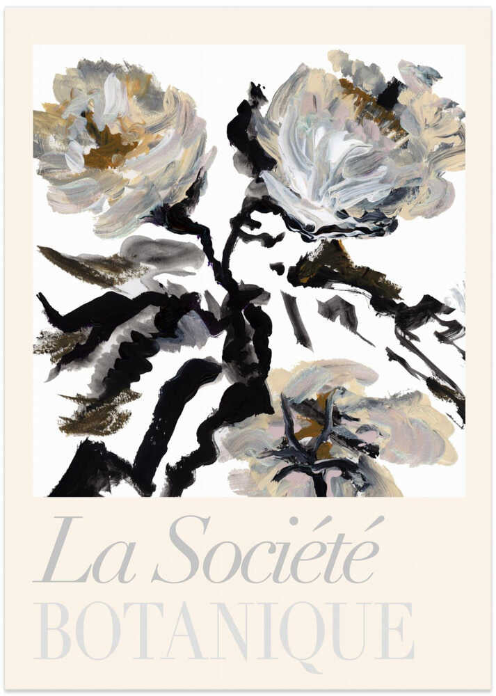 La Société Botanique Black, White and Cream Flowers