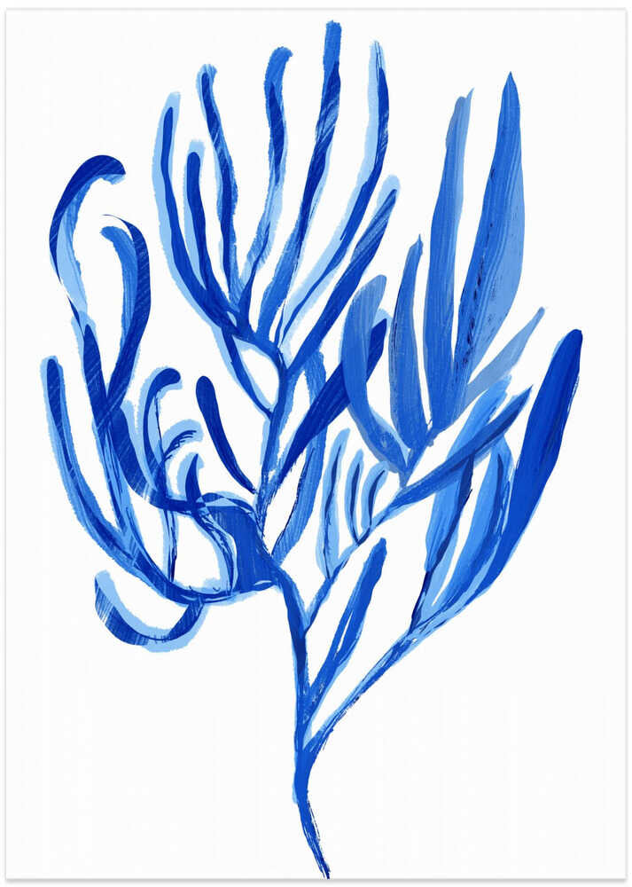 Blue Aquatic Plant Poster 4