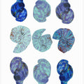 Blue Sea Shells Poster
