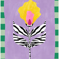 Flower with Zebra Patterned Leaves