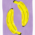 Two Vibrant Yellow Bananas