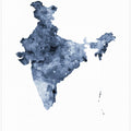 India Watercolor Map
